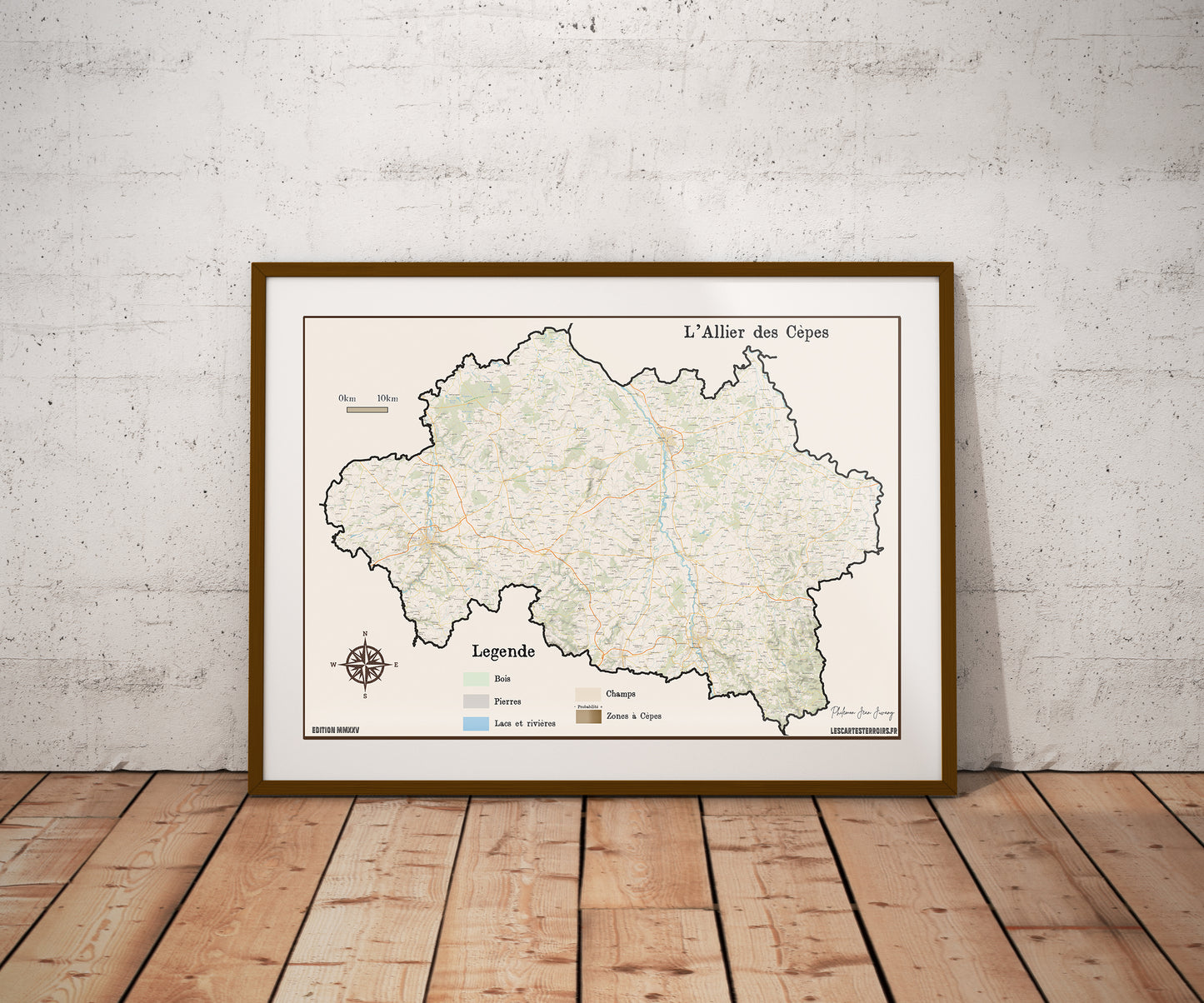 03-Allier Carte des coins à Cèpes