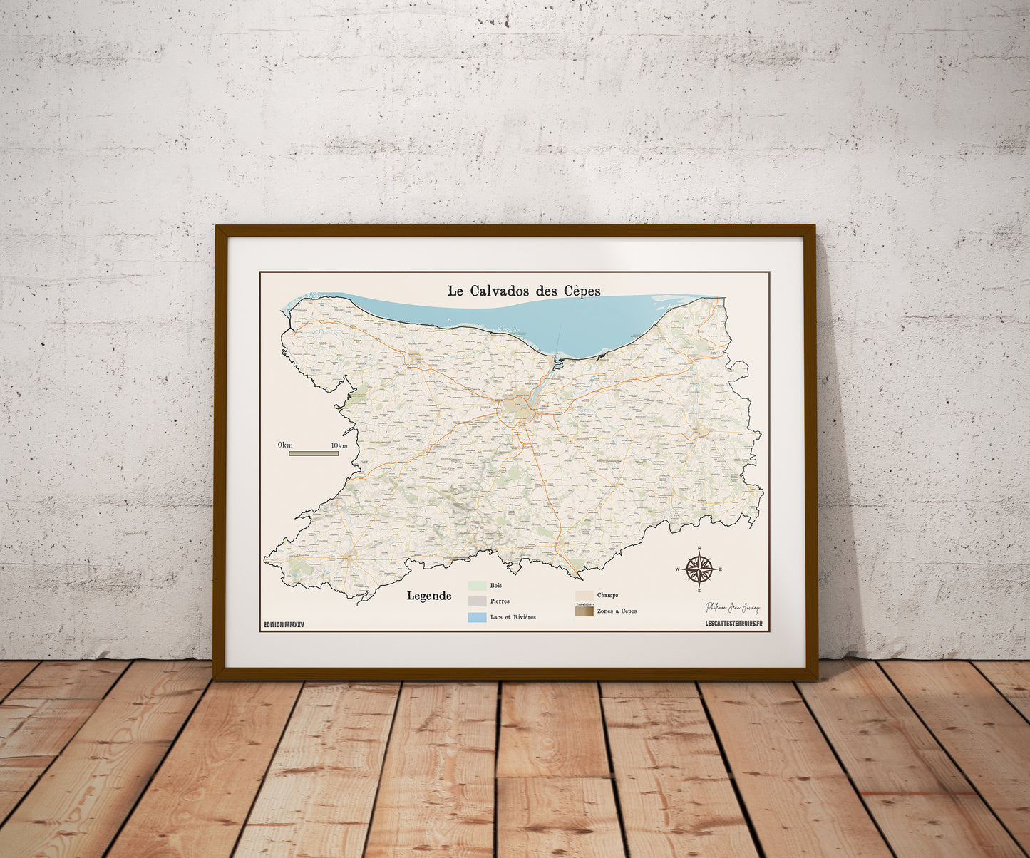 14-Calvados Carte des coins à Cèpes