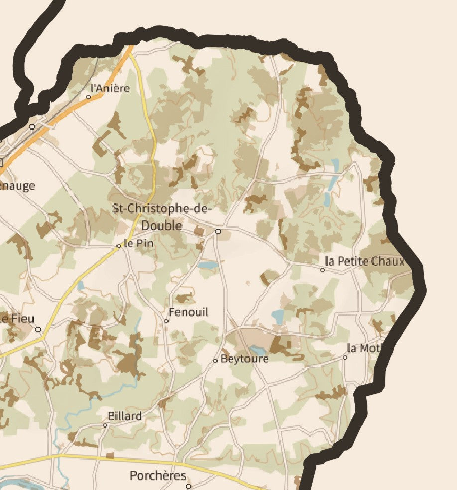 33-Gironde Cartes des coins à Cèpes