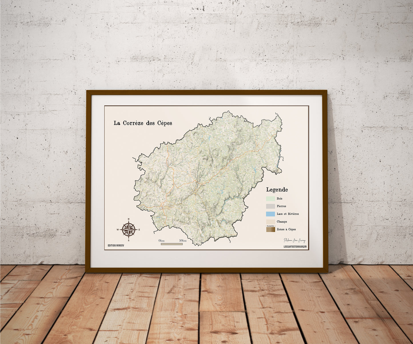 19-Corrèze Carte des coins à Cèpes