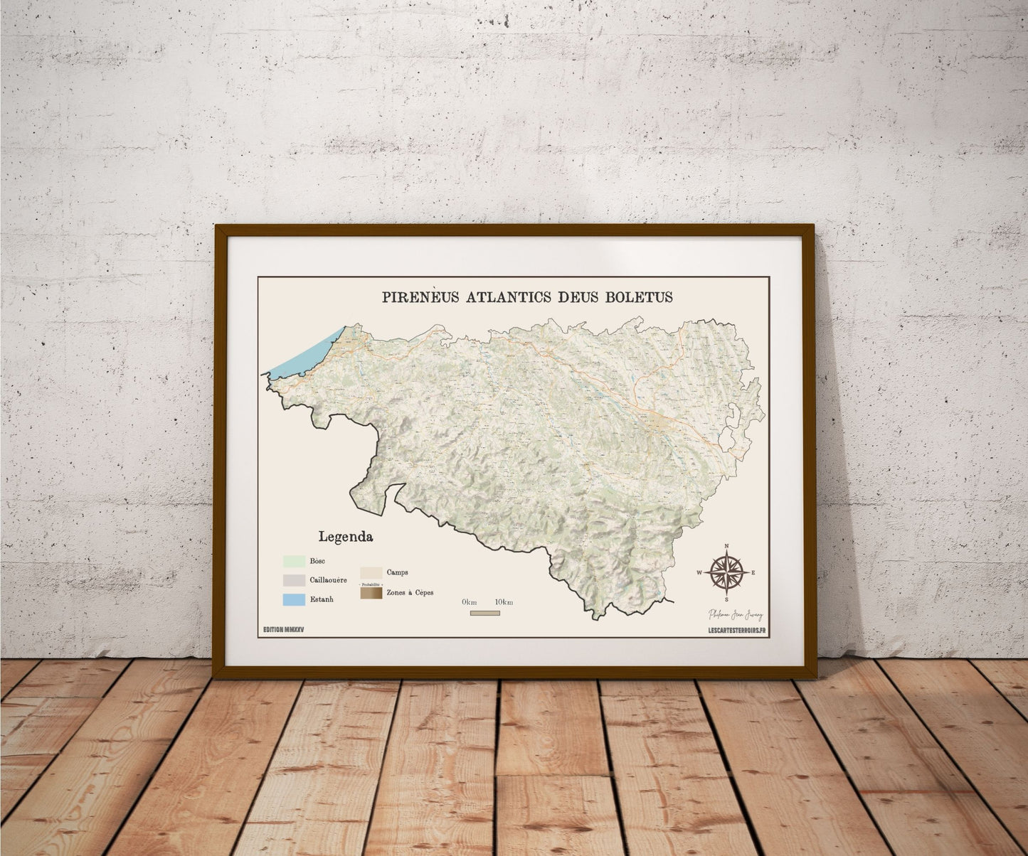 64-Pyrénées Atlantiques Carte des coins à Cèpes