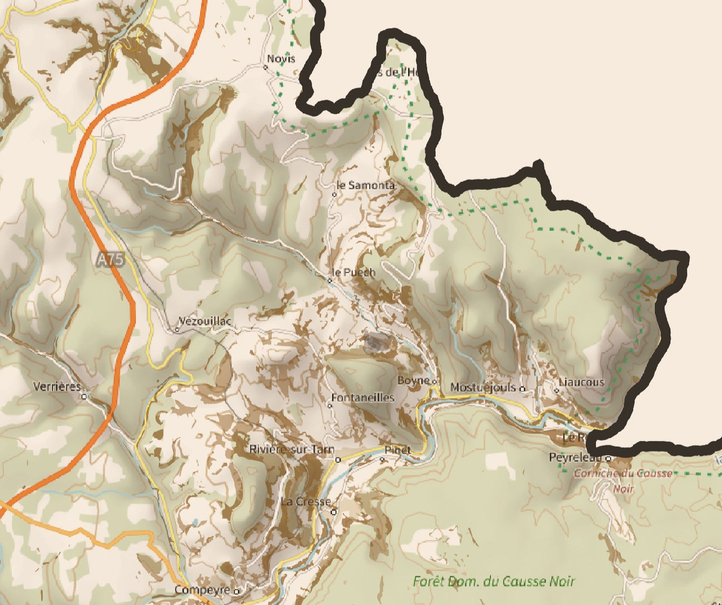 12-Aveyron Carte des coins à Cèpes