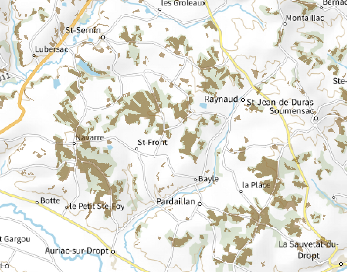 47-Lot et Garonne Cartes des coins à Cèpes