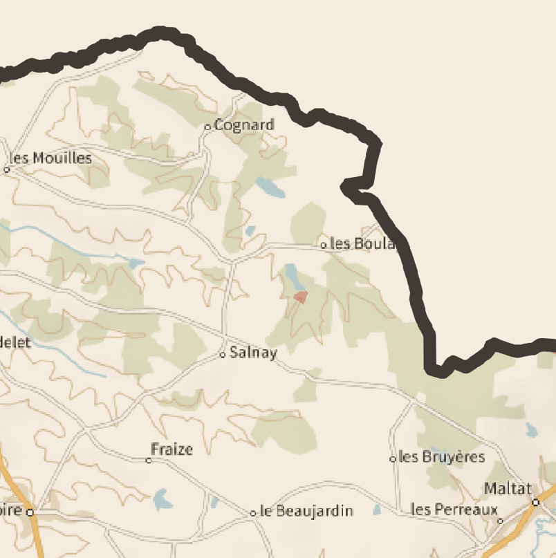 71-Saône et Loire Carte des coins à Cèpes