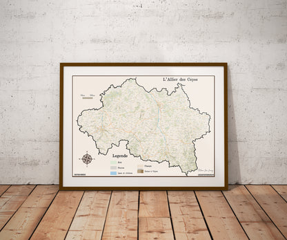 03-Allier Carte des coins à Cèpes