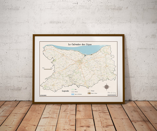 14-Calvados Carte des coins à Cèpes