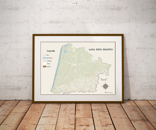 40-Landes Cartes des coins à Cèpes