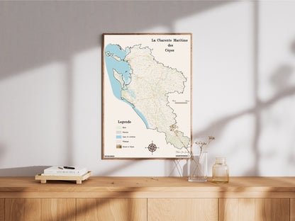 17-Charente Maritime Carte des coins à Cèpes