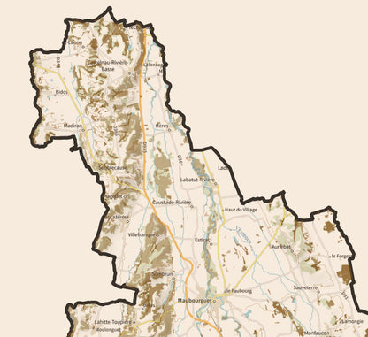 65-Hautes Pyrénées Carte des coins à Cèpes