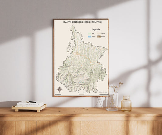 65-Hautes Pyrénées Carte des coins à Cèpes