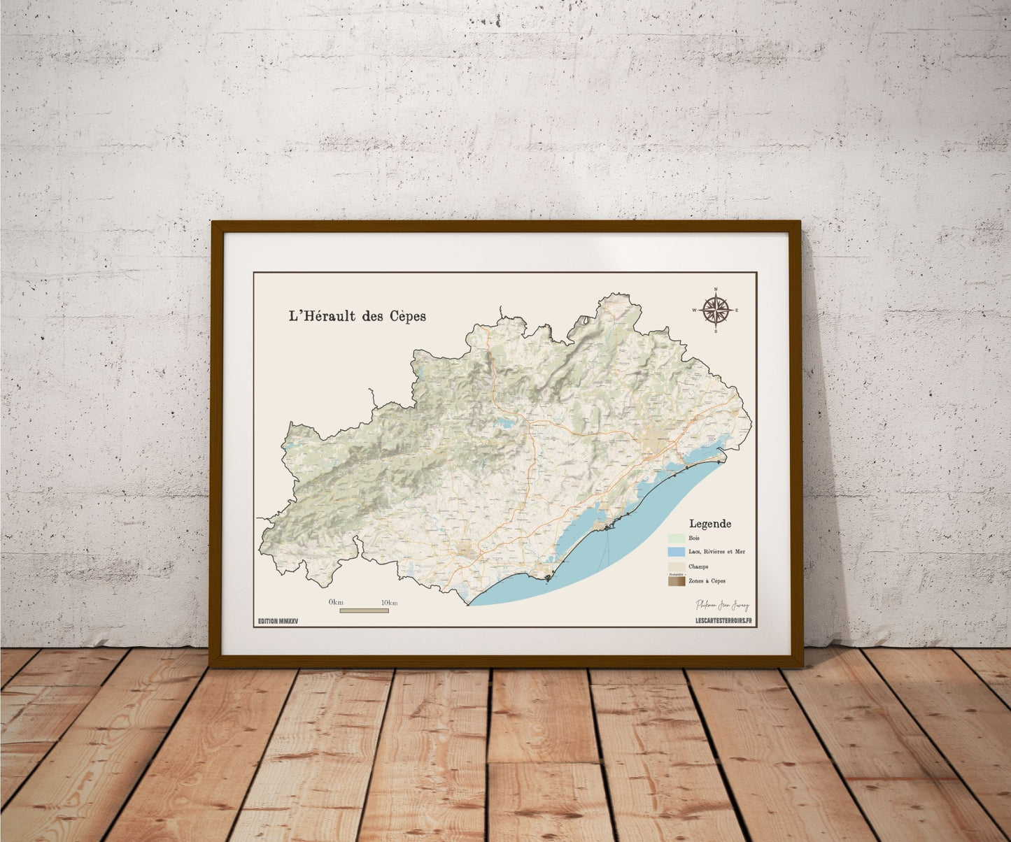 34-Hérault Carte des coins à Cèpes