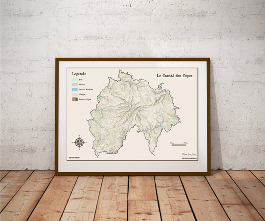 15-Cantal Carte des coins à Cèpes