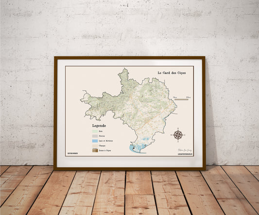 30-Gard Carte des coins à Cèpes