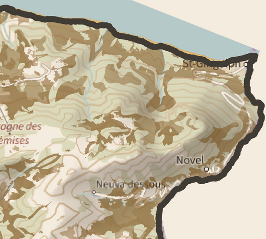 74-Haute Savoie Carte des coins à Cèpes