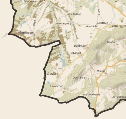 68-Haut Rhin Carte des coins à Cèpes