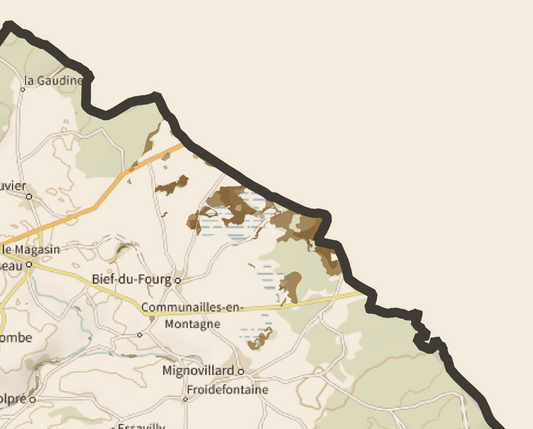 39-Jura Carte des coins à Cèpes