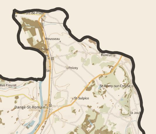 86-Vienne Carte des coins à Cèpes